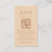 Hemelse Champagne Goud Budget QR Code RSVP Foto Informatiekaartje (Voorkant)