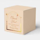 Hemelse Champagne Gouden Zon Maan Sterren Huwelijk Bedankdoosjes (Achterkant)