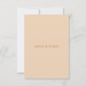 Hemelse Champagne Gouden Zon Maan Sterren Huwelijk RSVP Kaartje (Achterkant)