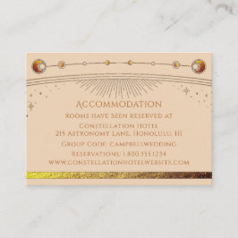 Hemelse Champagne Sun Moon Stars Accommodatie Informatiekaartje