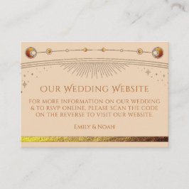 Hemelse Champagne Trouwwebsite RSVP QR Code Informatiekaartje