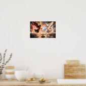 Hemelse Clash van Licht en Schaduw Poster (Keuken)