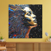 "Hemelse Cognitie" – Een Surrealistisch Portret Canvas Afdruk (Insitu (Woonkamer))