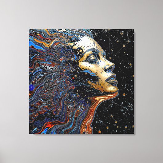 "Hemelse Cognitie" – Een Surrealistisch Portret Canvas Afdruk (Voorkant)