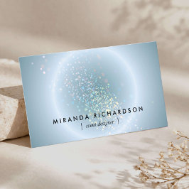 Hemelse Confetti Gloed Blauw Visitekaartje
