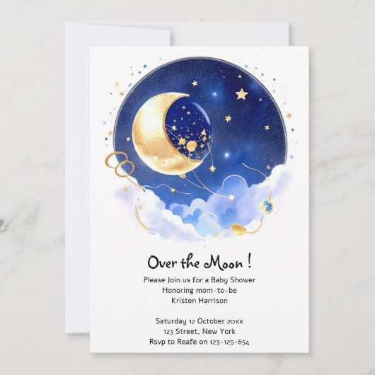 Hemelse Constellaties Jongen Baby shower Kaart (Voorkant)