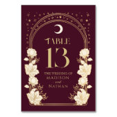 Hemelse Cranberry Elegante Art Nouveau bruiloft Kaart (Voorkant)