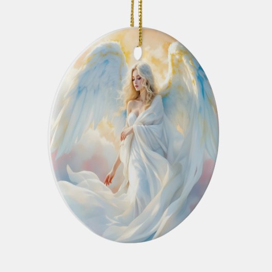 Hemelse Dageraad – Engel van Vrede en Licht Keramisch Ornament (Rechts)