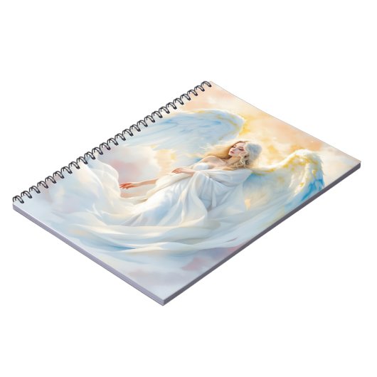 Hemelse Dageraad – Engel van Vrede en Licht Notitieboek (Linkerzijde)