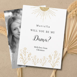 Hemelse Dama-uitnodiging voor Quinceañera met foto Kaart