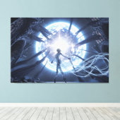 Hemelse Danser in de Verwoeste Kathedraal Canvas Afdruk (Insitu (Houten vloer))