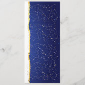 Hemelse Dierenriem Sterren Tekenen Trouwkaart Menu (Achterkant)