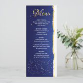 Hemelse Dierenriem Sterren Tekenen Trouwkaart Menu (Staand voorkant)