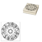 Hemelse Dierenriem Wiel Grafiek #1 Rubberstempel (Gestempeld)