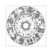 Hemelse Dierenriem Wiel Grafiek #1 Rubberstempel (Afrduk)