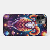 Hemelse Dierenriemkunst met een Kosmische Ram Case-Mate iPhone Case (Achterkant (horizontaal))