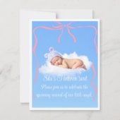 Hemelse digitale uitnodiging voor babyshower (Voorkant)
