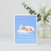 Hemelse digitale uitnodiging voor babyshower (Staand voorkant)