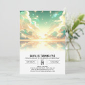 Hemelse Digitale Verjaardag Kaart (Staand voorkant)