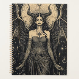 Hemelse Donkere Engel Kunstprint | Occulte Godin I Planner