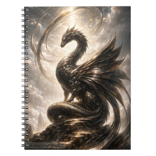 Hemelse Draak Bewaker Fantasie Notitieboek (Voorkant)