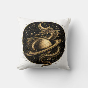 Hemelse Draak Saturnus Fantasie Ruimte Kunst Kussen