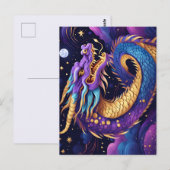 hemelse draken ansichtkaart briefkaart (Voorkant / Achterkant)