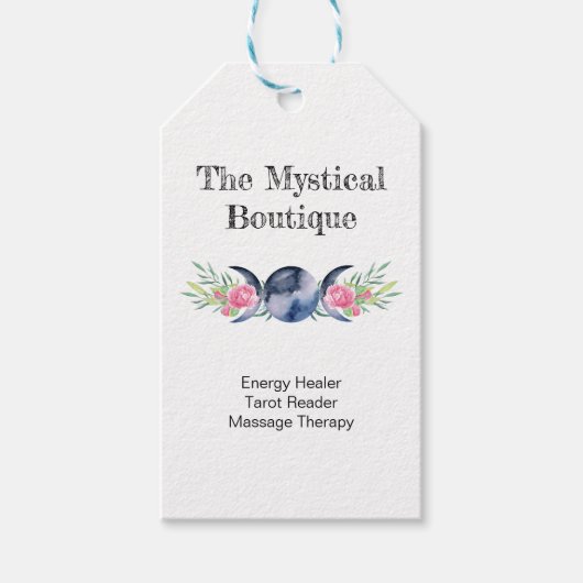 Hemelse Drievoudige Maan Godin Metafysische Mystic Cadeaulabel (Voorkant)