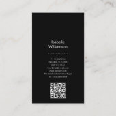 Hemelse Drievoudige Maan Godin QR Code Bedankt Visitekaartje (Achterkant)