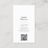 Hemelse Drievoudige Maan Godin QR Code Dank je Bu Visitekaartje (Achterkant)