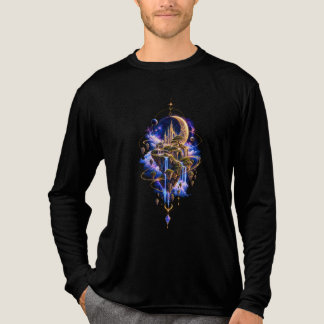 Hemelse Drijvende Stad Fantasie Maan Sterrenstelse Tri-Blend Shirt