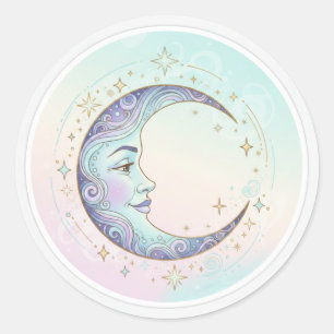 Hemelse Dromer: De Mystieke Maan Sticker