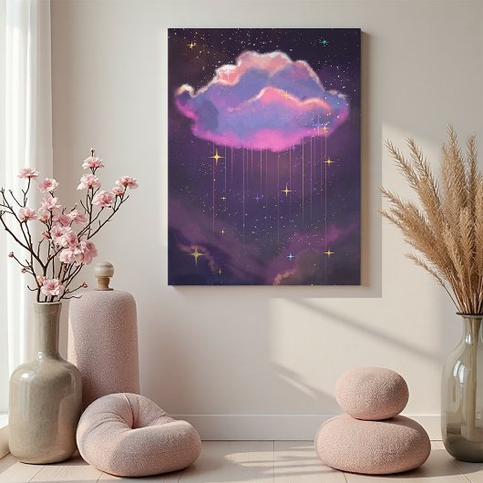 Hemelse Dromerige Wolk Muurkunst Canvas Afdruk