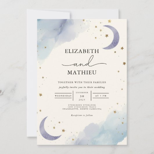 Hemelse droom bloei bruiloft kaart (Voorkant)