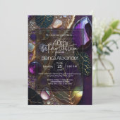 Hemelse Droom | Botanische Edelsteen Abstract Kaart (Staand voorkant)
