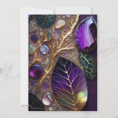 Hemelse Droom | Botanische Edelsteen Abstract Kaart (Achterkant)