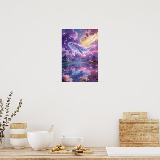 Hemelse Droom De Kosmische Walvis Poster (Keuken)