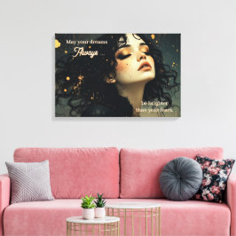 Hemelse Droom / Sterrenstof & Schaduwen | Citaat Canvas Afdruk