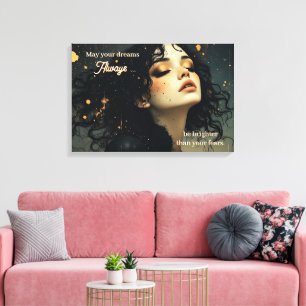 Hemelse Droom / Sterrenstof & Schaduwen Citaat Canvas Afdruk