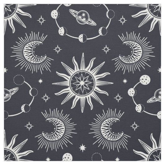 Hemelse droom zwart-wit stof (Swatch)