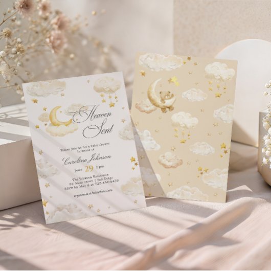 Hemelse Droomhemel Baby Shower Kaart
