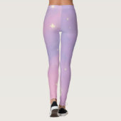 Hemelse Droomlandschap – Zachte Pastel Sterrenstel Leggings (Achterkant)