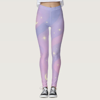 Hemelse Droomlandschap – Zachte Pastel Sterrenstel Leggings
