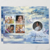 Hemelse Duif Funeral Programma Template (Voorkant / Achterkant)