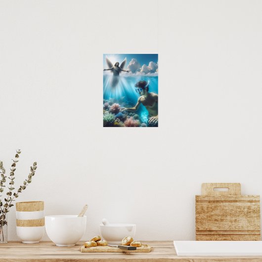 Hemelse duik poster (Keuken)