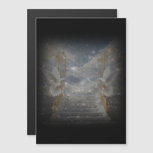 Hemelse Duiven Magnetische Uitnodigingen Uitnodiging (Voorkant / Achterkant)