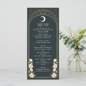Hemelse Elegante Arch Art Nouveau bruiloft Menu (Staand voorkant)