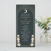 Hemelse Elegante Arch Art Nouveau bruiloft Programmakaart (Staand voorkant)