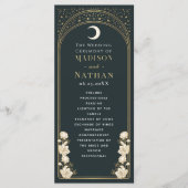 Hemelse Elegante Arch Art Nouveau bruiloft Programmakaart (Voorkant)