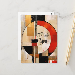 Hemelse Elegantie: Abstracte Verkenning in Beige Briefkaart